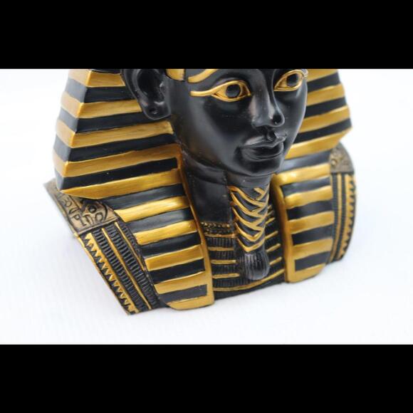 egyptian pharaoh statue Pyramid Pharaoh Statue Tutankhamun Bust Sculpture - Picture 2 of 8